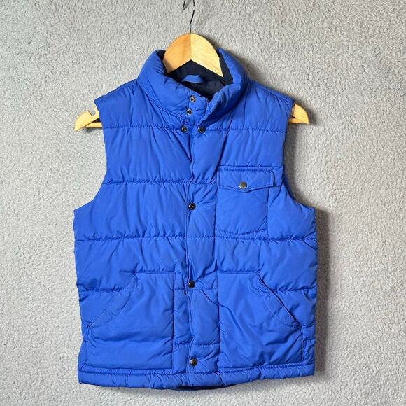 GapKids Vest Kids L‎ 10 Blue Sleeveless Button Closure Puffer Zip Snap Vest - Picture 1 of 11
